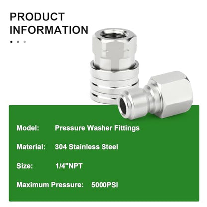 6PCS 304 Stainless Steel 1 (6 Count)