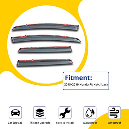 Window Visor Rain Guard Compatible with 2015 (4 Count)