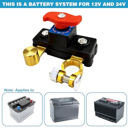 2PCS Car Battery Power Cut