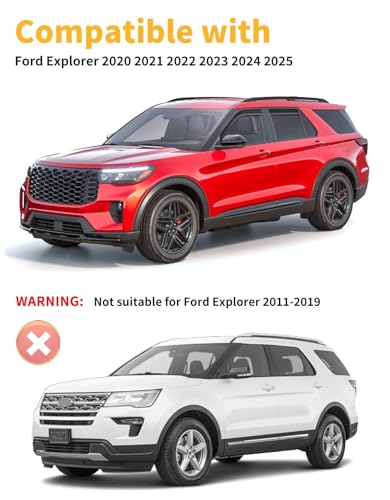 in Channel Window Visors Rain Guards for Ford Explorer 2020 (4 Count)