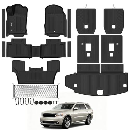 All Weather TPE Floor Mat Set for 2011 2012 Dodge Durango 6 Seats