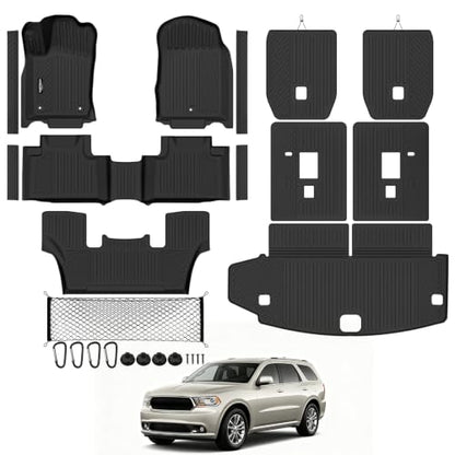 All Weather TPE Floor Mat Set for 2011 2012 Dodge Durango 6 Seats
