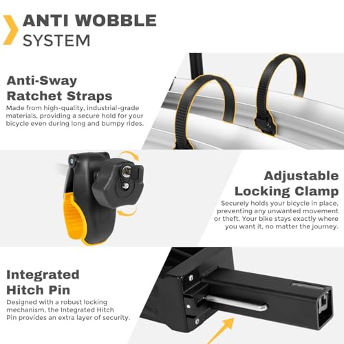 2 Bike Hitch Mount Platform Carrier