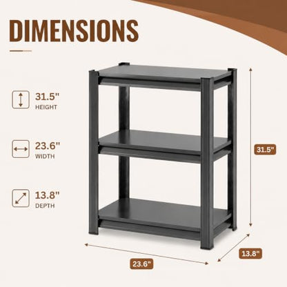 Heavy Duty Metal Bookshelf Adjustable Storage Shelving Unit for Home Office