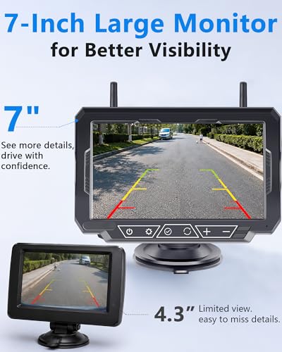 1080P HD 7 Inch Wireless Backup Camera