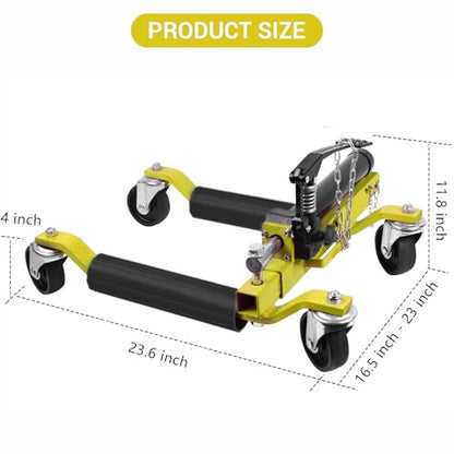 2 Pcs Car Wheel Dolly with Hydraulic Tire Jack (2 Count)