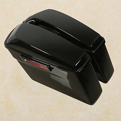 Motorcycle Saddlebags with Chrome Conversion Brackets Fit For Harley Softail Deluxe Heritage Softail 1984