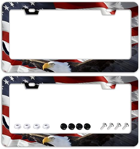 American Flag Eagle License Plate Frames