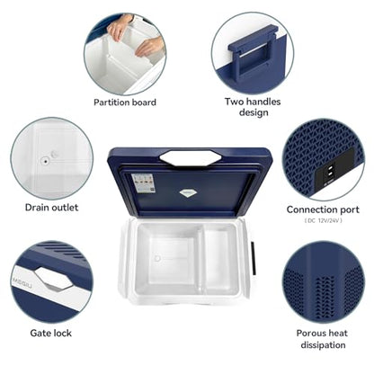 Car Refrigerator Portable 12V Fridge 32 Quart 12 Volt Freezer Compressor Cooler 12V