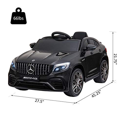 12V Toddler Ride On Car Mercedes Benz AMG GLC63S Coupe 2 Speed Black