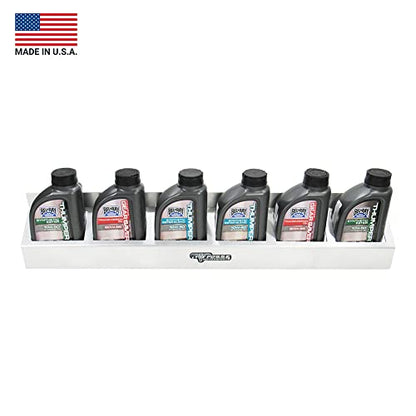 304 Six Quart Oil Can Rack Holder 32" Caddy Wall Hanger Aluminum Shelf