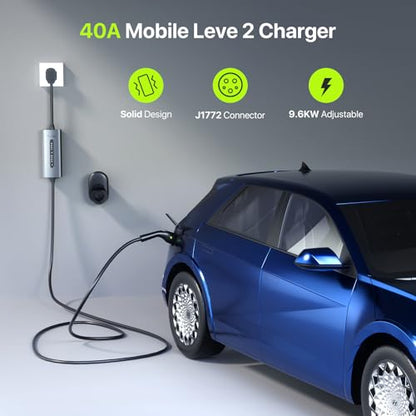 Level 2 EV Charger 40A J1772 Connector 9.6KW Electric Car Charger