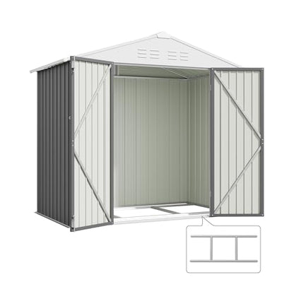 6x4 FT Outdoor Storage Shed with Floor Frame