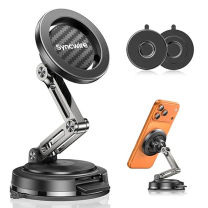 for MagSafe Car Mount Vacuum Magnetic Phone Holder Dash Windshield