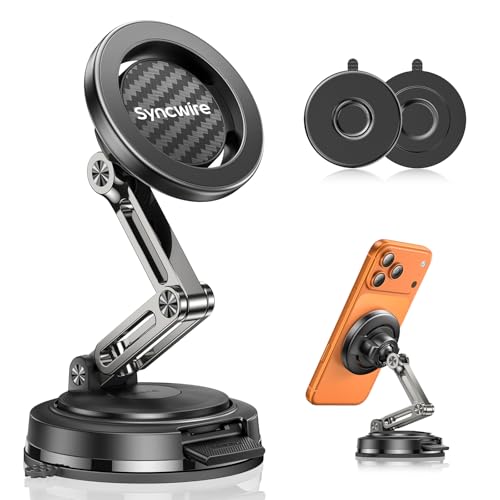 for MagSafe Car Mount Vacuum Magnetic Phone Holder Dash Windshield