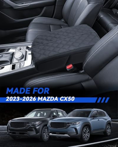 Armrest Cover for 2023 2024 2025 2026 Mazda CX50 Accessories Center Console Middle Lid Pad Protector for Car Elbow Rest