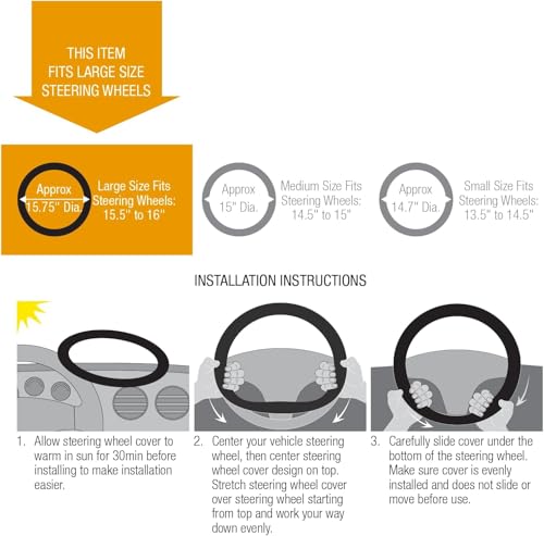 Textured Steering Wheel Cover for Trucks & SUVs