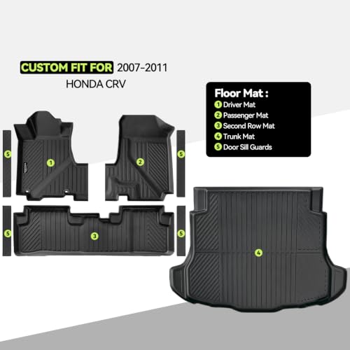 All Weather TPE Floor Mat Set for 2007
