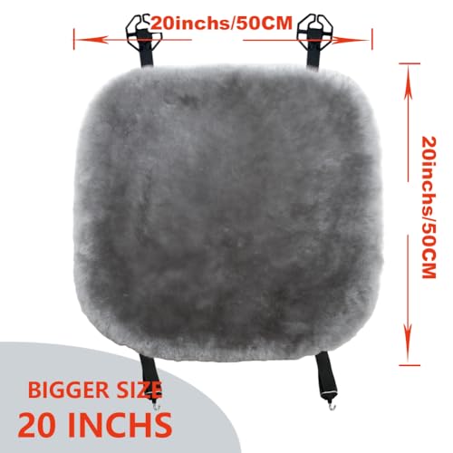 2 Pack Fuzzy Sheepskin Car Seat Covers for Soft Fur Wool Cushions (2 Count)