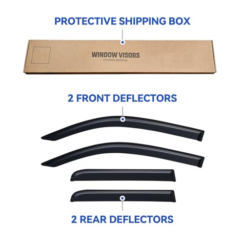 Window Visors Rain Guards for 2024 2025 2026 Toyota Tacoma Double