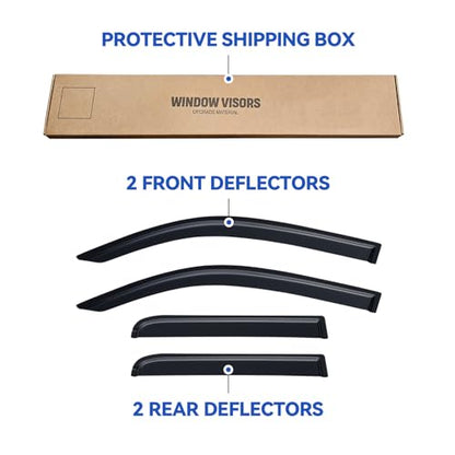 Window Visors Rain Guards for 2024 2025 2026 Toyota Tacoma Double