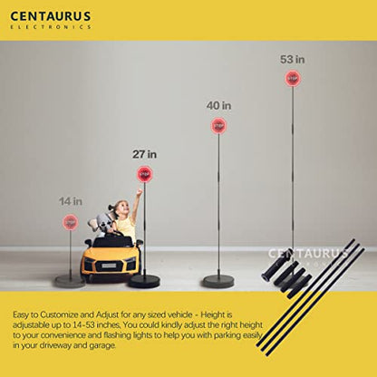 CENTAURUS Garage Parking Assist Led Flashing Garage Parking Sensor Perfect Target Indicator Parking Flashlight System with Adjustable Height Guide LED Stop Sign Bumper Sensor