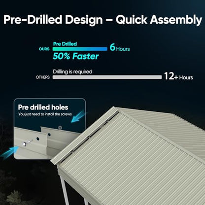 12x21 FT Heavy Duty Metal Carport