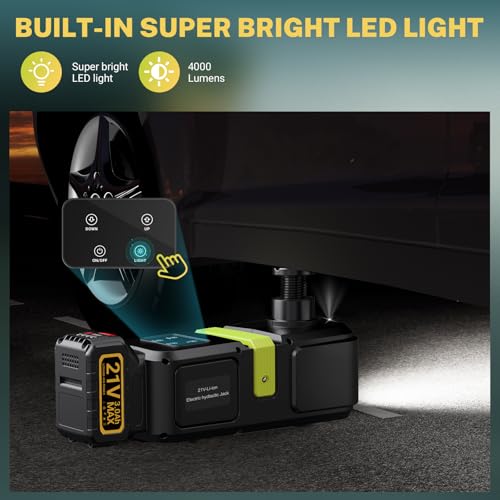 Cordless Electric Car Jack Kit 5 Ton with Battery and Impact Wrench