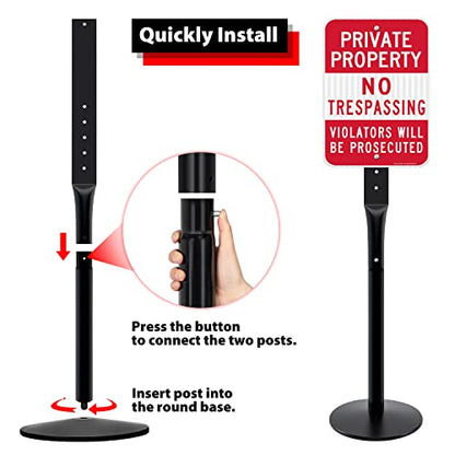 2Pack Heavy Duty Cast Iron Sign Stand (2 Count)