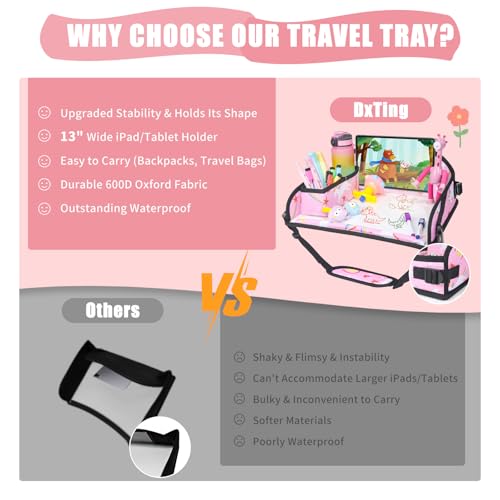 Upgraded Kids Travel Tray for Car Seat (2 Count)