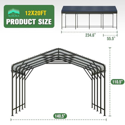 12x20 FT Metal Carport