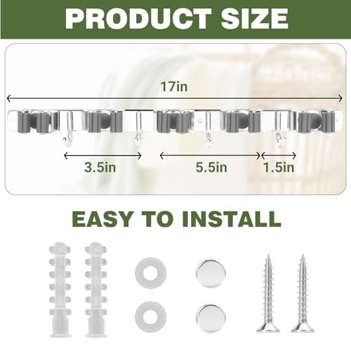 Broom Holder Wall Mount