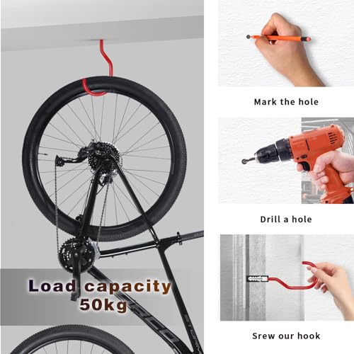 Bike Hooks Heavry Duty 6 (4 Count)