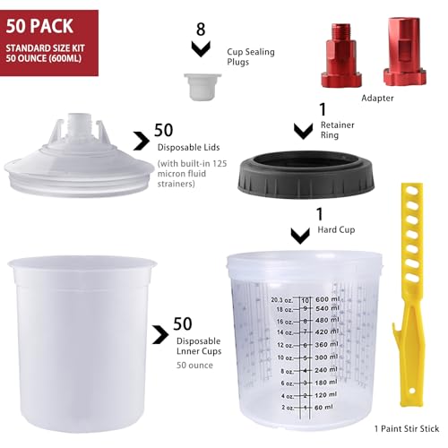 Disposable Paint Mixing Cup 20 Ounce (50 Count)