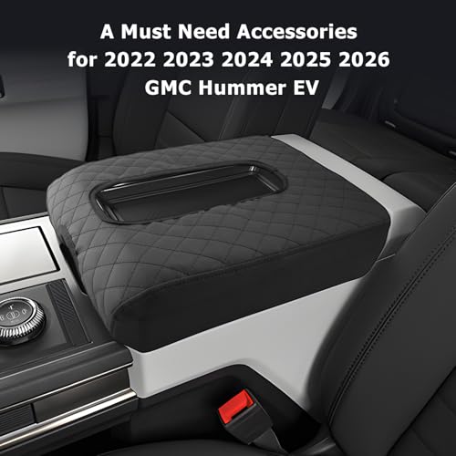 2025 2026 Hummer EV Center Console Cover Compatible with 2022 2023 2024 2025 2026 GMC Hummer EV SUV Accessories 2025 2026 Hummer EV Pickup Armrest Cover Armrest Console Cover