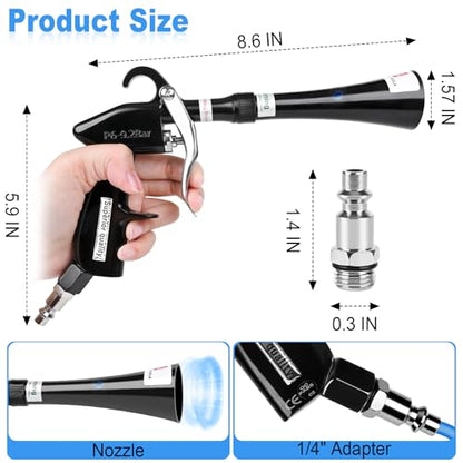 Air Blow Gun Car Detailing Dry Cleaning Gun with Tapered Nozzle High Pressure Cleaning Tool