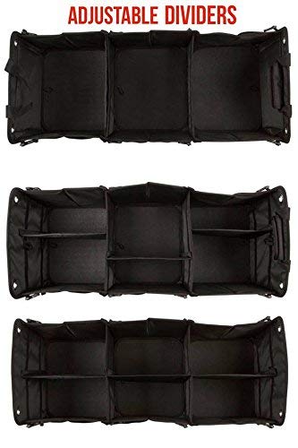 Convertible Large 3 Compartment SUV Trunk Organizer