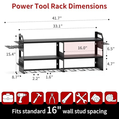 Mens Gifts Large Power Tool Organizer Wall Mount