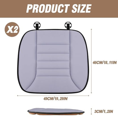 2PCS Car Seat Cushion Pad 1.2" Thick Comfort Seat Protector for Car Driver Seat Office Chair Home Use Memory Foam Seat Cushion with Non Slip Bottom
