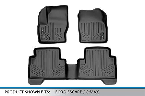 MAXLINER Custom Fit Floor Mats 2 Row Liner Set Compatible with 2013
