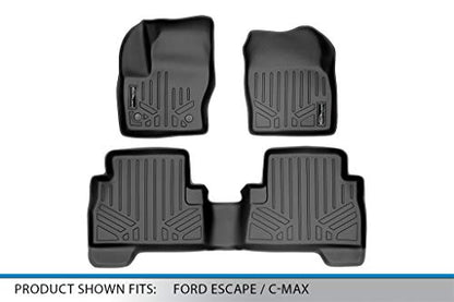 MAXLINER Custom Fit Floor Mats 2 Row Liner Set Compatible with 2013