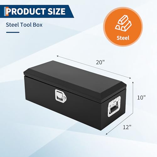 Black Steel Truck Bed Tool Box
