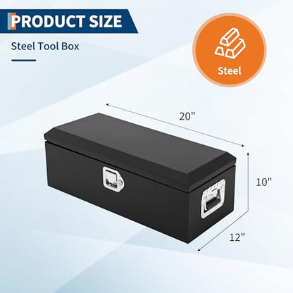 Black Steel Truck Bed Tool Box