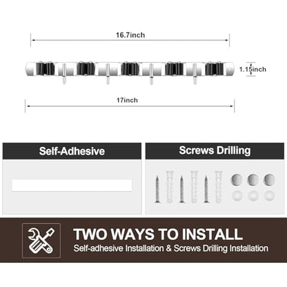 2 Pack Broom Holder Wall Mount (2 Count)