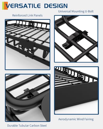 64" x 50" Universal Roof Rack Cargo Carrier Basket