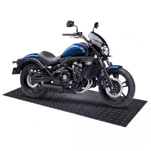 Motorcycle Mat Garage Floor Rug Washable Parking Mats for Garage Floors Non Slip Oil Absorbent Pad Rubber Backing Layer Protects Floor