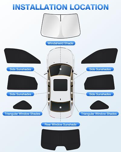 Windshield Sun Shade for 11th Gen Honda Civic 2022 (8 Count)