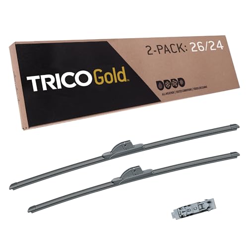 Gold 26" + 24" Premium Automotive Replacement Windshield Wiper Blades (2 Count)