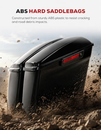 Motorcycle 5" Stretched Saddlebags Fit For Harley Touring 2014 (2 Count)