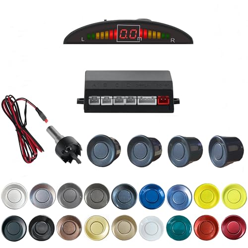 Parking Sensor Kit Backup Sensor Kit Reverse Sensor for Car 20 Color Options for Probes Adjustable Alarm Volume Professional Sensore de Reversa para Carro Safe Driving Assistant Livid Grey (7 Count)